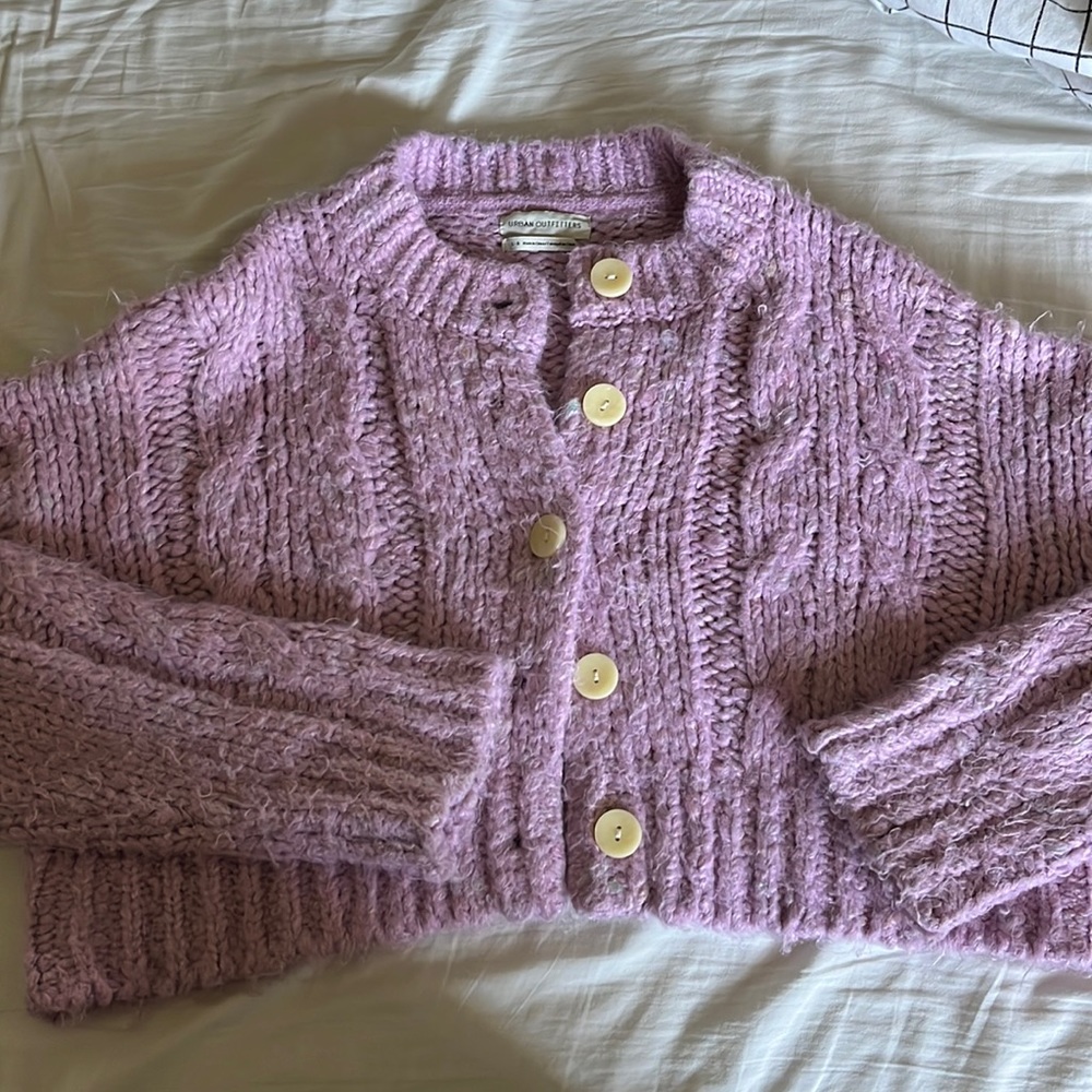 URBAN OUTFITTERS Lavender Cropped Cardi